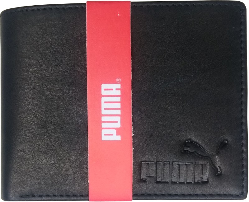 Puma Men Casual Black Genuine Leather Wallet(3 Card Slots)