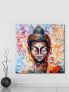 Hand-Painted Buddha Face Wall Painting Deal