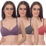 Cotton Non-Padded Bra Multicolors ( Pack OF 3 PC Set Combo)