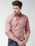 Mast & Harbour Men Dusty Pink Regular Fit Solid Casual Shirt