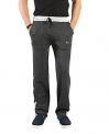 Particle Track Pants – Mens Regular Fit Cotton Charcoal Black Trackpant
