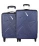 Safari Traffik Anti Scratch Luggage Trolley Bag (Combo Set of 2)