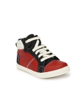 TUSKEY Boys Colourblocked Leather High-Top Sneakers