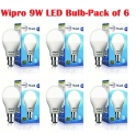 Wipro 9W LED Bulb Day Light – Pack of 6