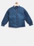 YK Girls Teal Blue Solid Quilted Jacket